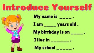 20 Lines on Introduce Yourself/How to introduce yourself for kids/About myself/short essay on myself