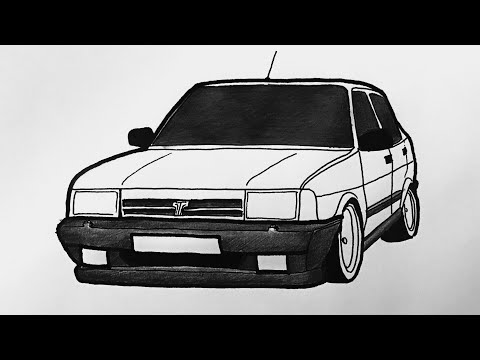 Modifiyeli Tofaş Şahin Çizimi - Kolay Araba Çizimi #2