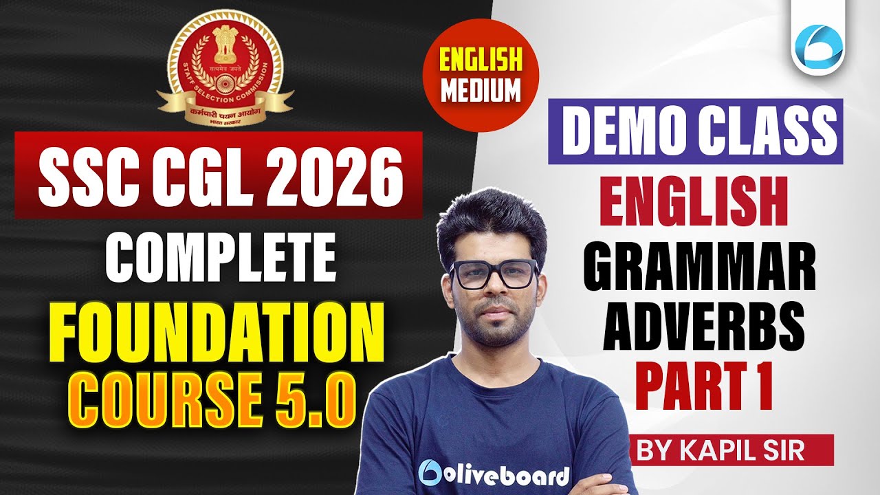 SSC CGL English Demo Class 2026 | Grammar - Adverbs Part 1 | English ...