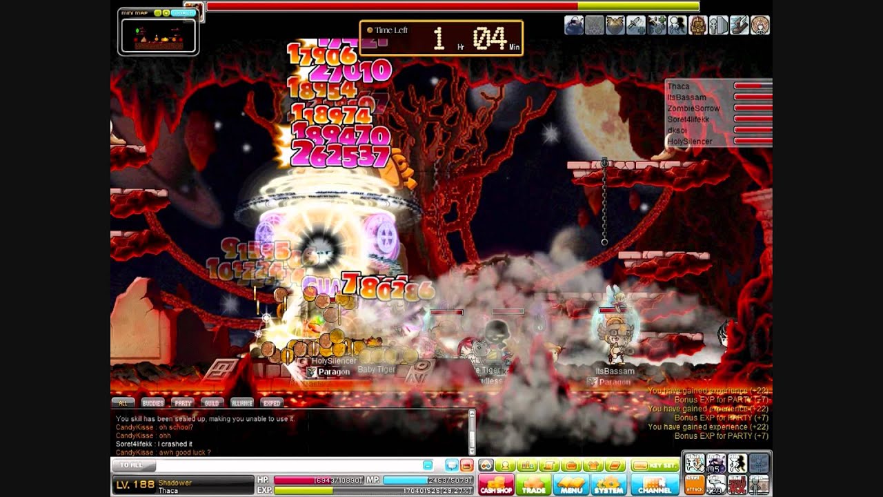 [GMS] Maplestory Chaos Zakum - Paragon, Scania [Thaca 188 Shadower] Big Bang