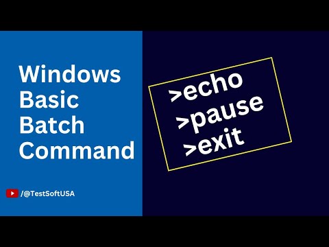 How to execute Basic Batch File Commands Echo, Pause, and Exit?
