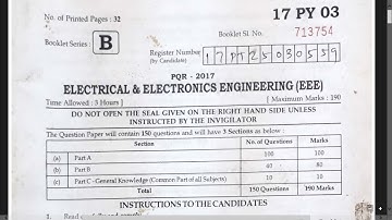 TRB EEE polytechnic 2017 year question paper