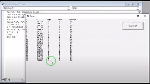 Vb 6.0 #27 Sample of Numeric Function - Int, Fix and Round with Do While Loop