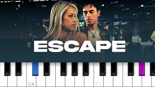 Enrique Iglesias - Escape (piano tutorial) Resimi