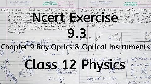 Exercise 9.3 | Ncert | Chapter 9 | Ray Optics and Optical Instruments | Class 12 Physics