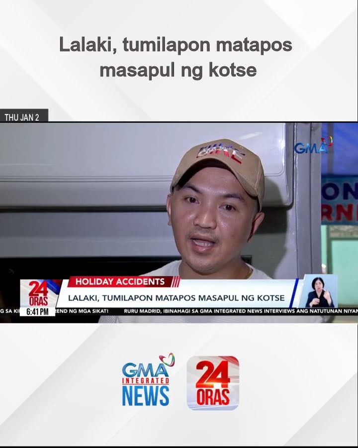 Lalaki, tumilapon matapos masapul ng kotse | 24 Oras