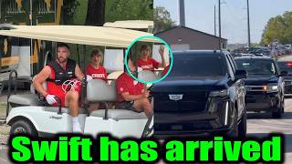 OMG! Taylor Swift Attends Fiancé Travis Kelce Chiefs Mandatory Training Camp Practice!