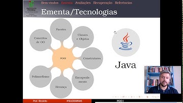Aula 01 - Introdução a disciplina de Programação Orientada a Objetos em Java
