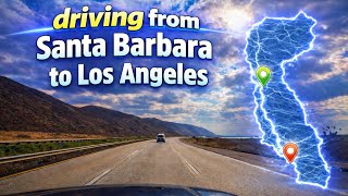 Driving in America, California: road from Santa Barbara to Los Angeles | Follow Me