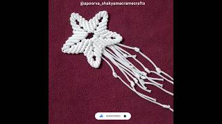 macrame star shorts|how to make christmas star keychain #apoorva_shakyamacramecrafts #ytshorts #diy