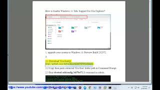 Enable Windows 11 Tabs Support For File Explorer screenshot 3