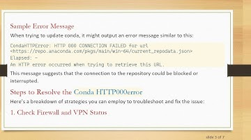 Resolving the Conda HTTP000error