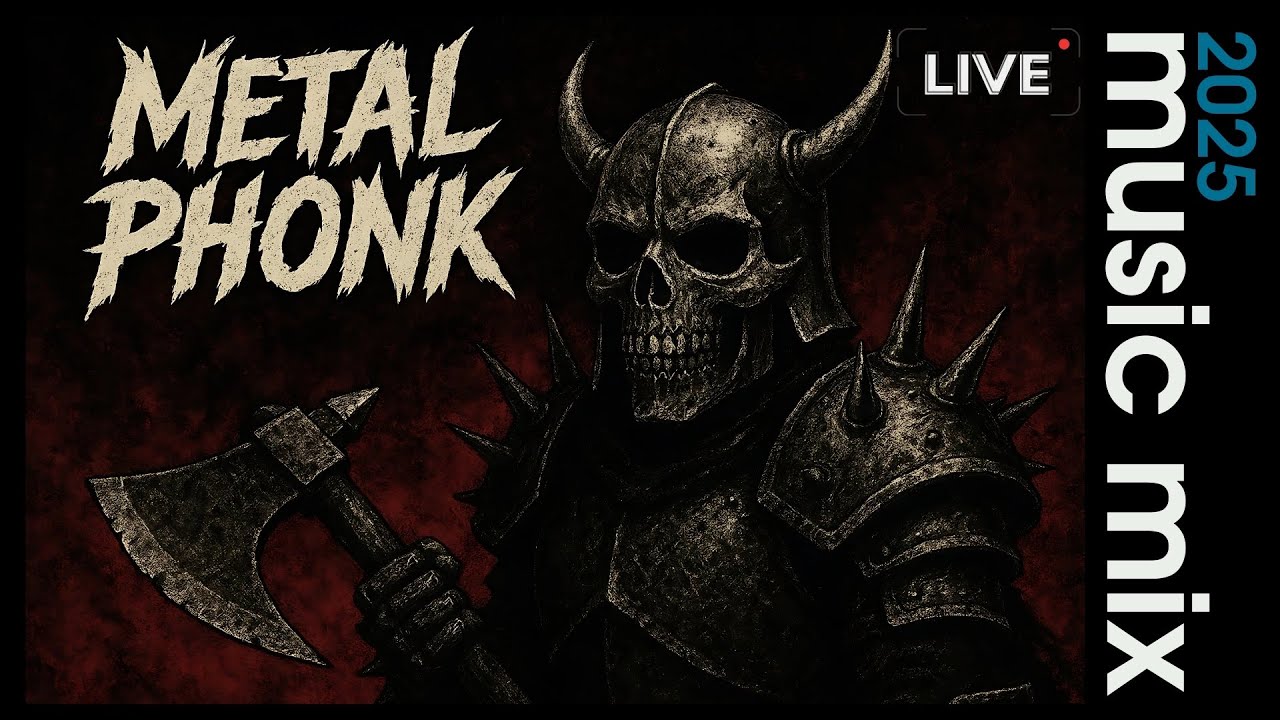 🎸 1 HOUR PHONK METAL FUSION 2025 😈 Dark Memphis Style (Gritty 808s, Distorted Guitars, Cowbells)