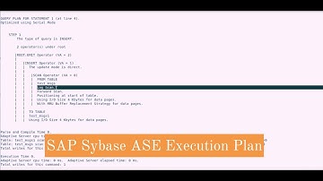 SAP Sybase ASE Execution Plan