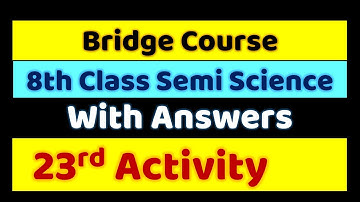 Bridge course 8th Science English Medium Activity 23 | setu abhyaskram 8th class science day 23