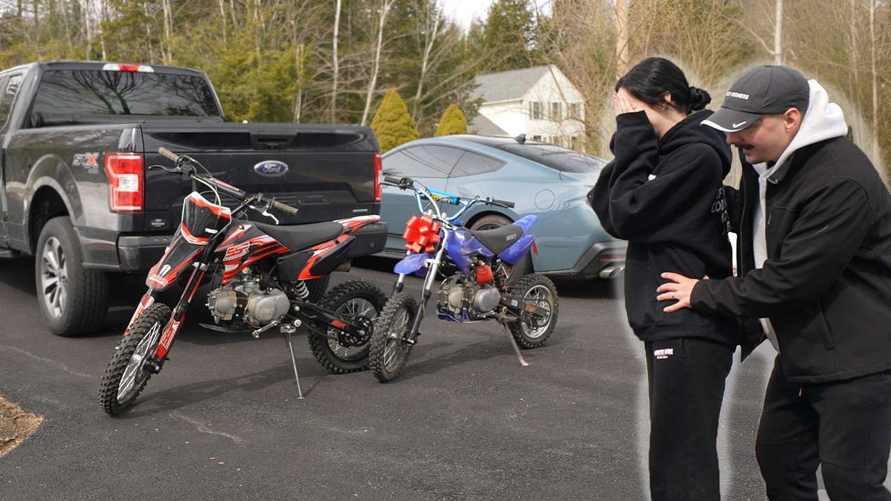 Surprising My Wife with Pit Bikes! - YouTube