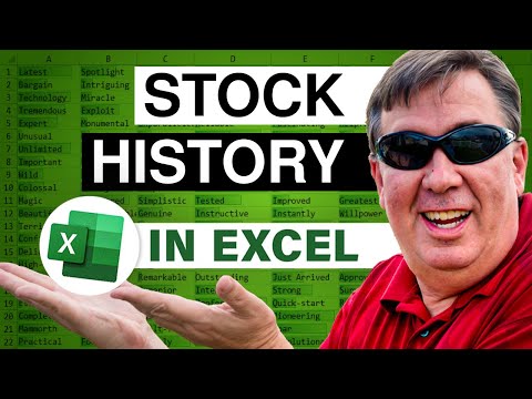 STOCKHISTORY Function In Excel - Episode 2334