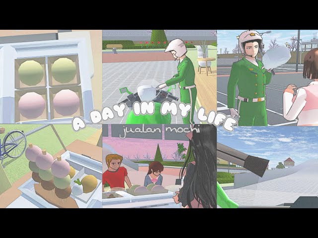 ||A DAY IN MY LIFE|| JUALAN MOCHI🍡🥛??||seharian ngapain aja ya?|| [SAKURA SCHOOL SIMULATOR]⋆୨୧˚　˚୨୧⋆ class=