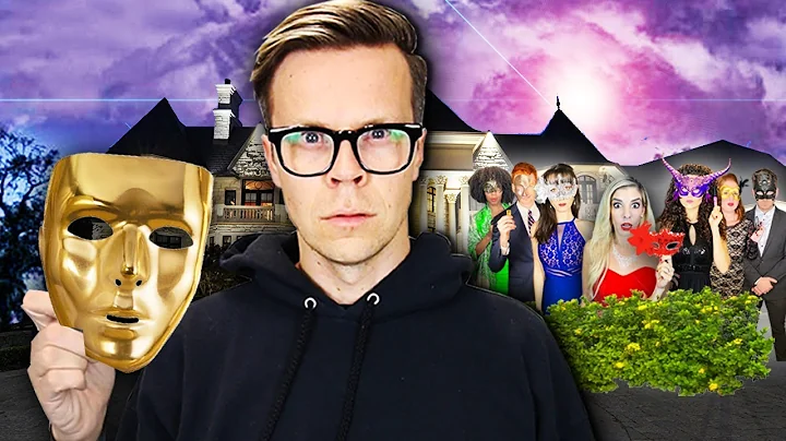 Breaking into a GIANT Masquerade Ball in Disguise at HACKER MANSION!  (24 Hours Trapped Overnight)