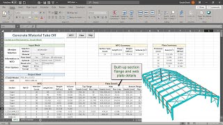 Generate custom Steel Take Off report with built-up section details- Theory and Application screenshot 5