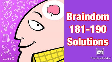 Braindom : Levels 181 182 183 184 185 186 187 188 189 190 Walkthrough (Tricky Brain Puzzles)