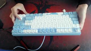 Тайпинг клавиатуры varmillo Ma87m ec v2 sakura swiches/ typing varmilo Ma87m.