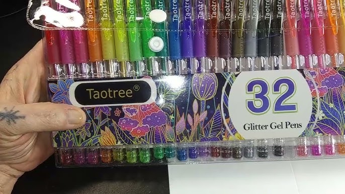 Gel Pen Review - Soucolor Glitter Gel Pens on  - Coloring Mediums 