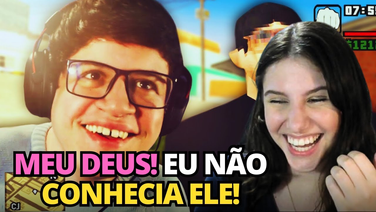 REACT - GAMES EDuUu - VIREI UM NPC NESSE GTA SA BRASILEIRO