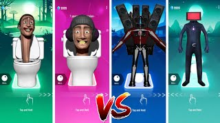 Skibidi Toilet TEAM 🆚 Camera Man TEAM.🎶Who is best? | Tiles Hop EDM Rush