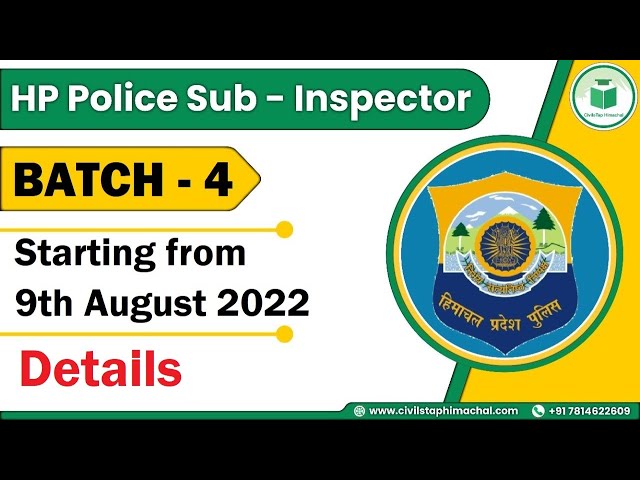 HP Police Sub-Inspector Exam | Syllabus | Pattern | Strategy | CivilsTap Himachal class=