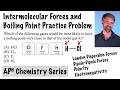 Intermolecular Forces and Boiling Points in Noble Gases