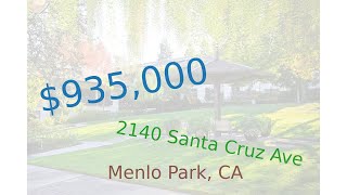 $935,000 Menlo Park home for sale on 2020-07-02 (2140 Santa Cruz Ave, CA, 94025)