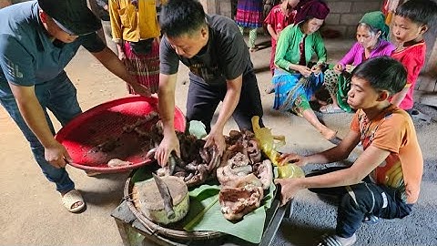 Đại tiệc chị Minh Anh Phú Thọ lần đầu tặng quà 12 hộ Biệt lập trên bản nghèo. Nguyễn Tất Thắng