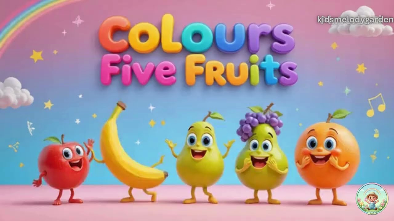 Fruits with colours rhymes, toddler song, ABCD song, colour song, animals , educational song