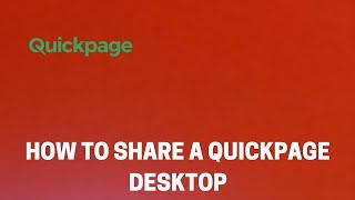 How to Share a Quickpage Video Email Desktop Tutorial