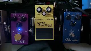 Suhr Riot With Boss SD-1 VS Suhr shiba drive for booster