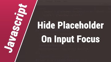 Javascript Arabic Tutorials - Hide Placeholder On Input Focus