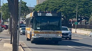 [TheBus, Honolulu 2012 Gillig LowFloor 40’] [Oahu] Honolulu Bus #063 Route 53