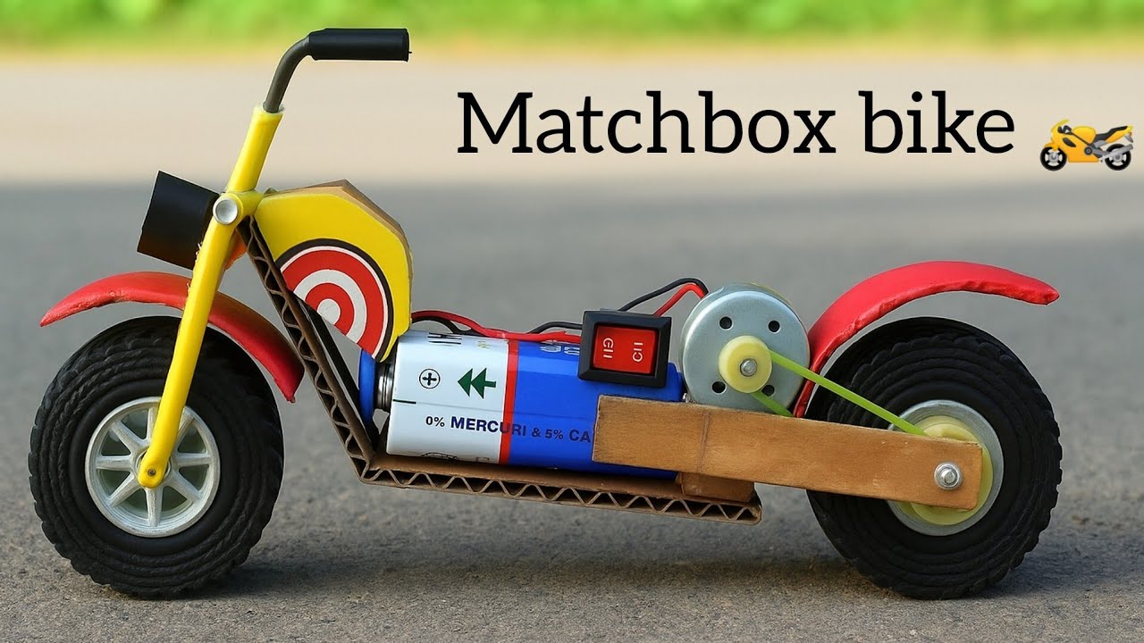 how to make matchbox bike at home, -diy matchbox bike #bike @Rajproject ...