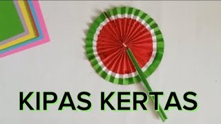 Cara Membuat Kipas Semangka Dari Kertas Origami || DIY Paper Craft Ideas