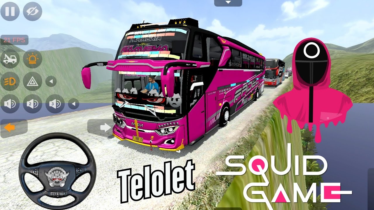 Game Bus Telolet Basuri MSM Ramisya Fadel Full Telolet Basuri Viral Squid Game | BUSSID