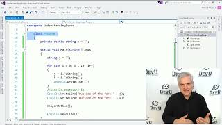 C# Programming with Bob Tabor - 17   Understanding Scope and Accessibility Modifiers