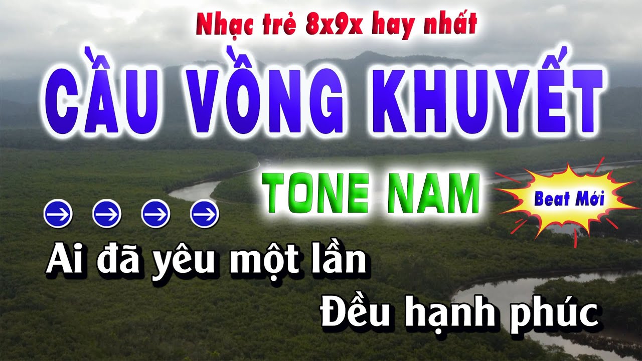 Karaoke Cầu Vồng Khuyết Tone Nam Beat Chuẩn Nhạc Trẻ Hay Nhất | Quân Organ