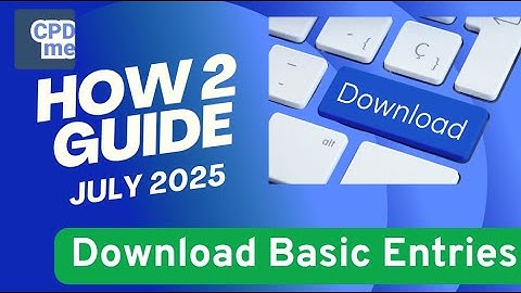 How to Download Basic Entries from the CPDme Dashboard