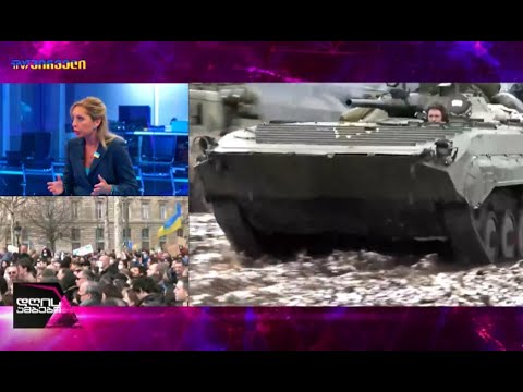 ნინო კალანდაძე \"ტვ პირველის\" ეთერში, გადაცემაში \"დღის ამბები\"