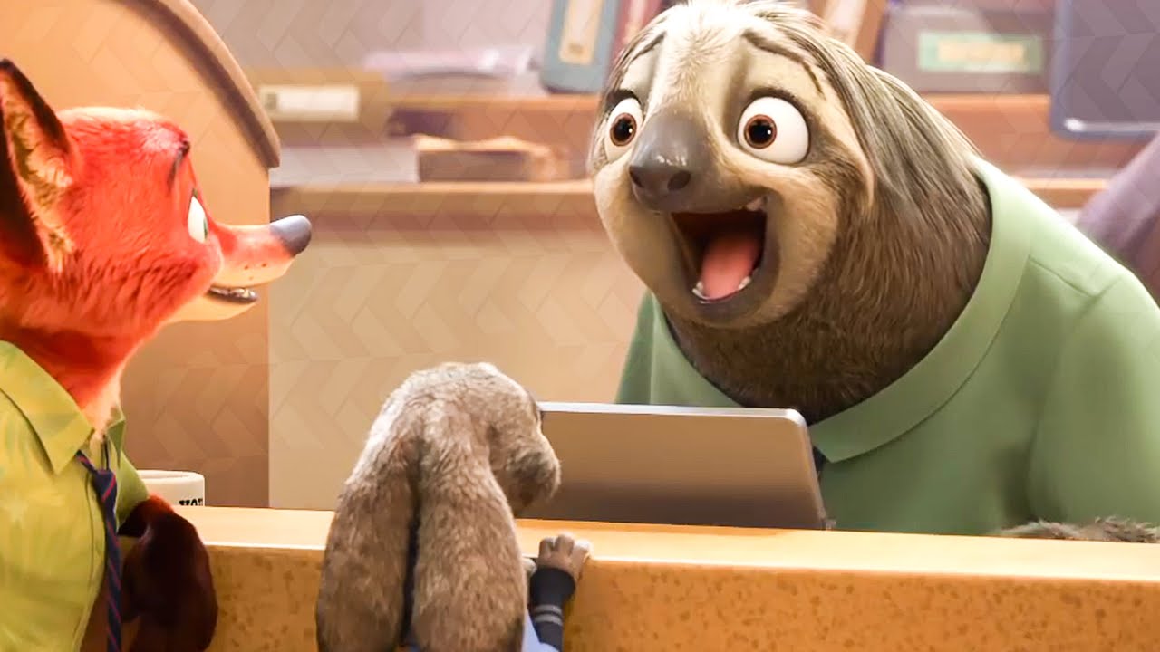 Flash The Sloth Laughing Scene – ZOOTOPIA (2016) Movie Clip