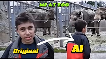 me at the zoo by AI 😂 jawed first youtube video to Ai