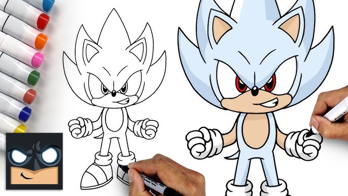 How to draw Neo Metal Sonic - Sketchok easy drawing guides in 2023