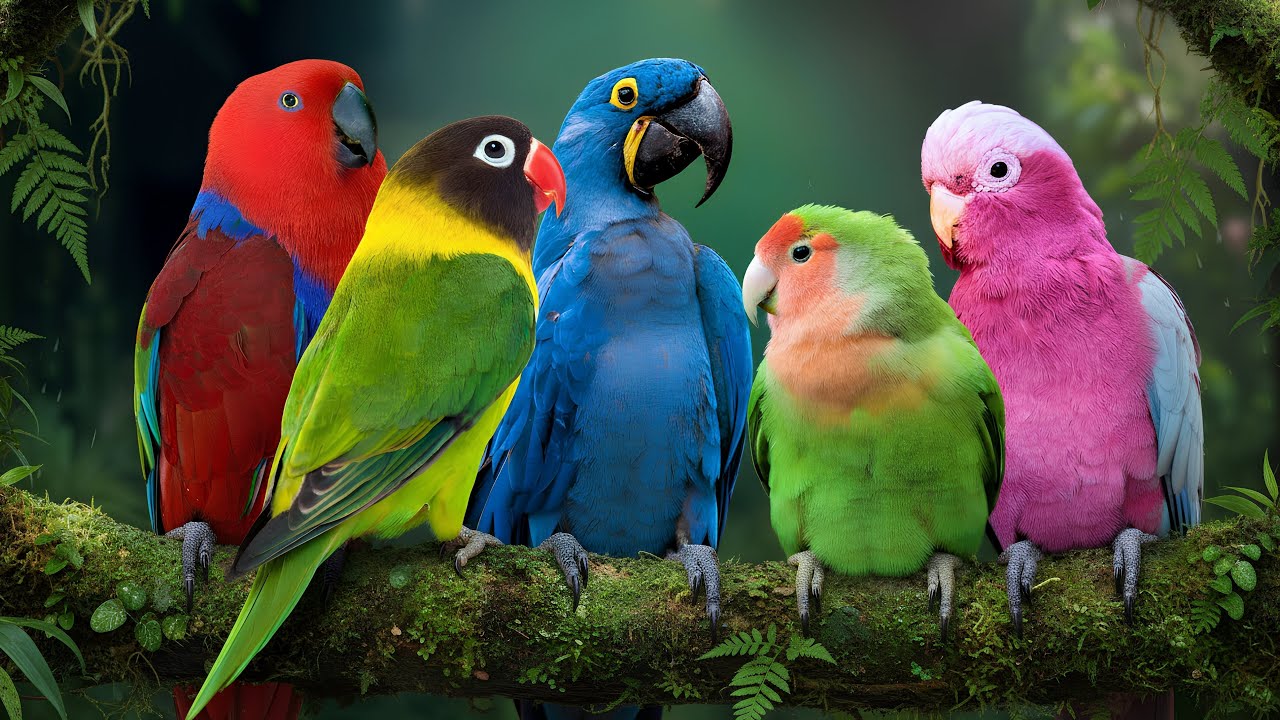 🌿 The Magical World of Parrots 🦜 Calming Bird Sounds & Healing Nature Ambience for Deep Relaxation 🌿