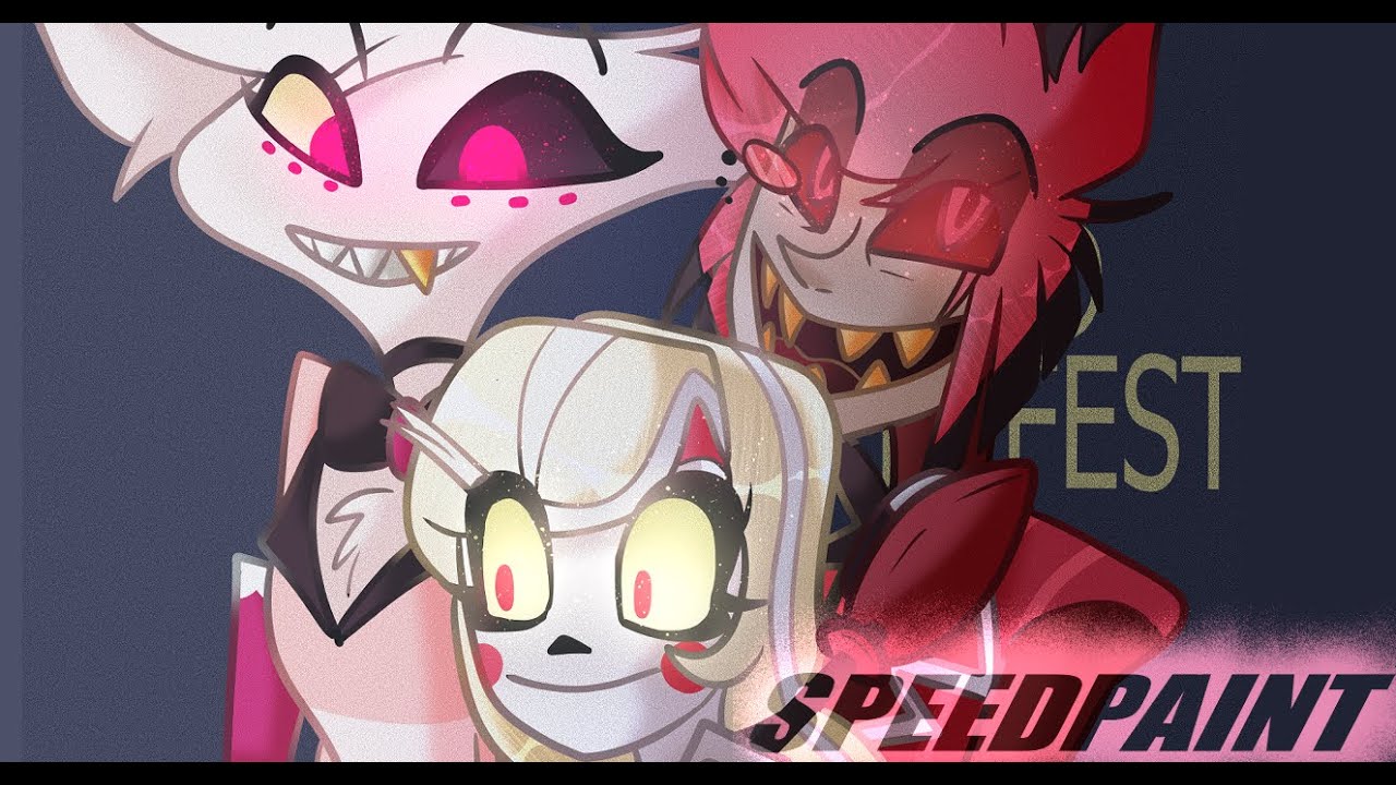 "who gives a shit?" | Hazbin Hotel screencap redraw | Speedpaint